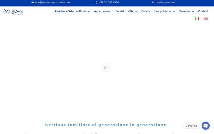 Captură de ecran a residencesaturnia.com