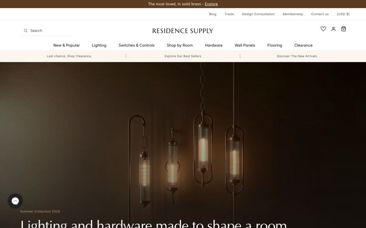 Screenshot von residencesupply.com