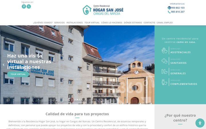 Screenshot von residenciacangasnarcea.com