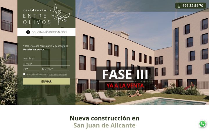 Screenshot of residencialentreolivos.es