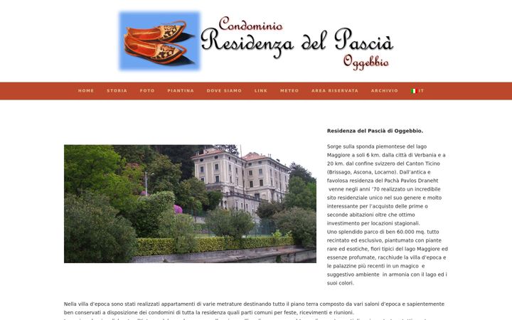 Screenshot of residenzadelpascia.it