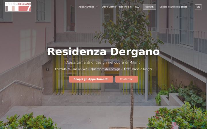 Screenshot of residenzadergano.it