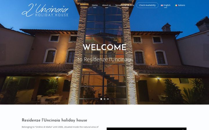 Screenshot of residenzeluncinaia.com
