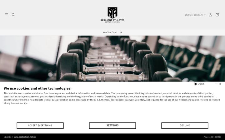 Screenshot of resilient-athletes.com
