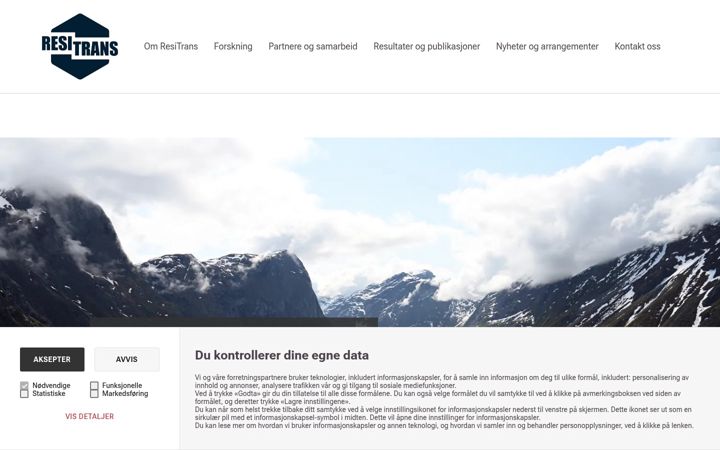 Screenshot of resitrans.no