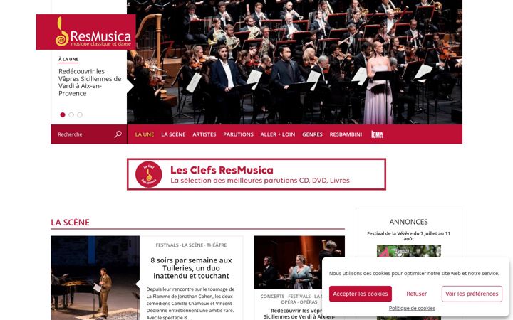 Screenshot of resmusica.com