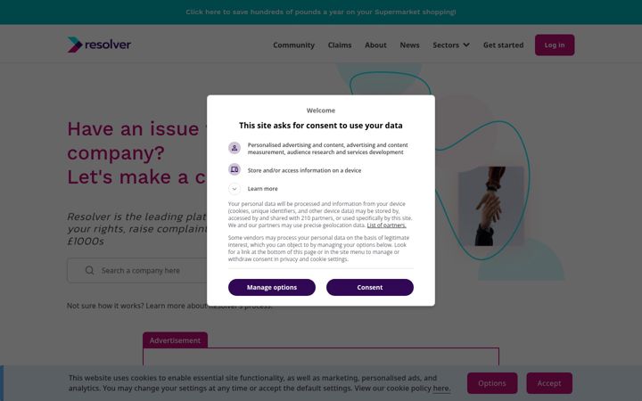Screenshot of resolver.co.uk