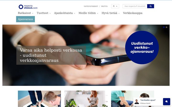 Captura de ecrã de respecta.fi