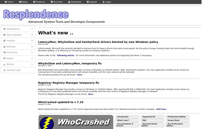 Screenshot of resplendence.com