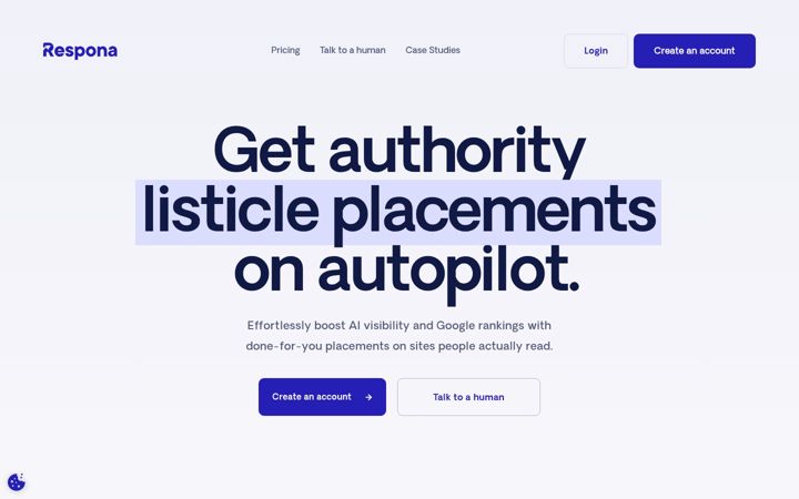 Screenshot of respona.com