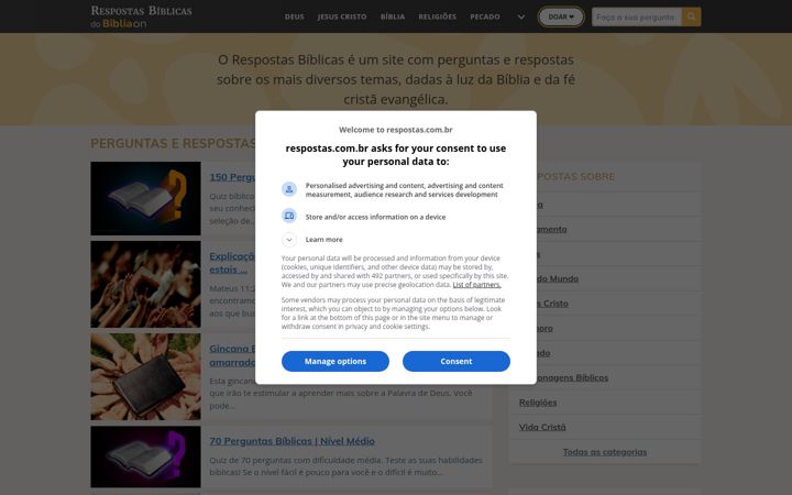 Screenshot of respostas.com.br
