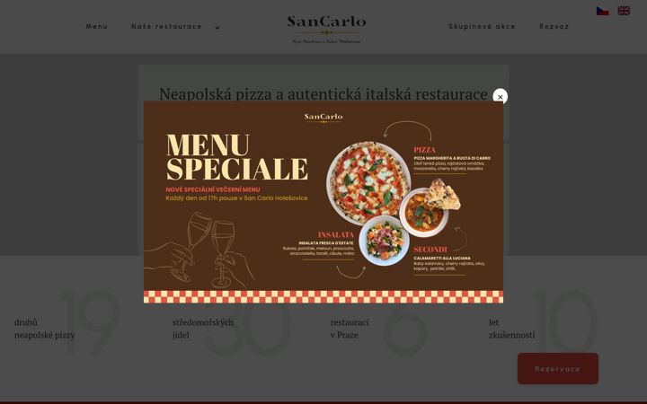 Capture d'écran de restauracesancarlo.cz