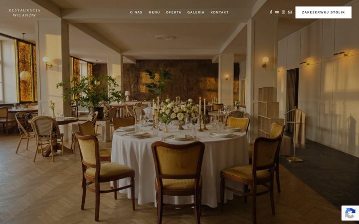 Екранна снимка на restauracjawilanow.pl