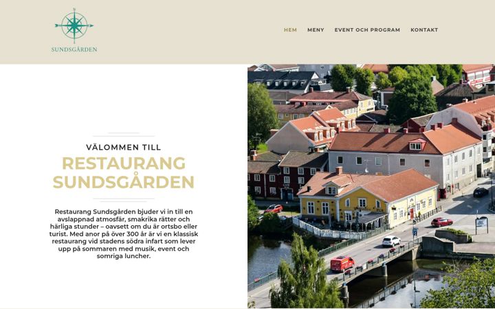 Ekraanipilt saidist restaurangsundsgarden.se