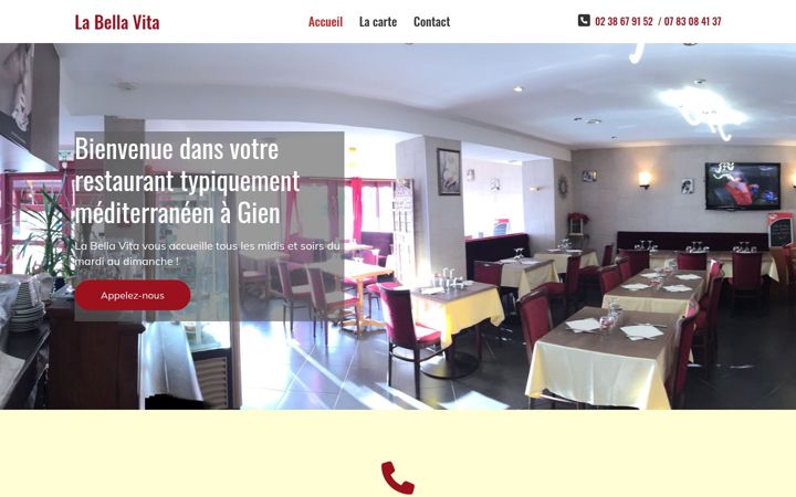 Screenshot of restaurant-bellavita.fr