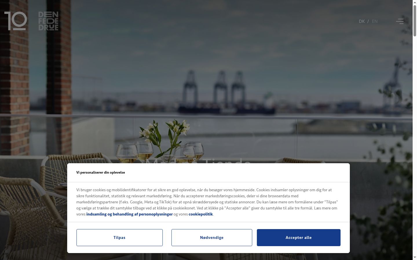Screenshot des Einwilligungsbanners vor jeglicher Interaktion