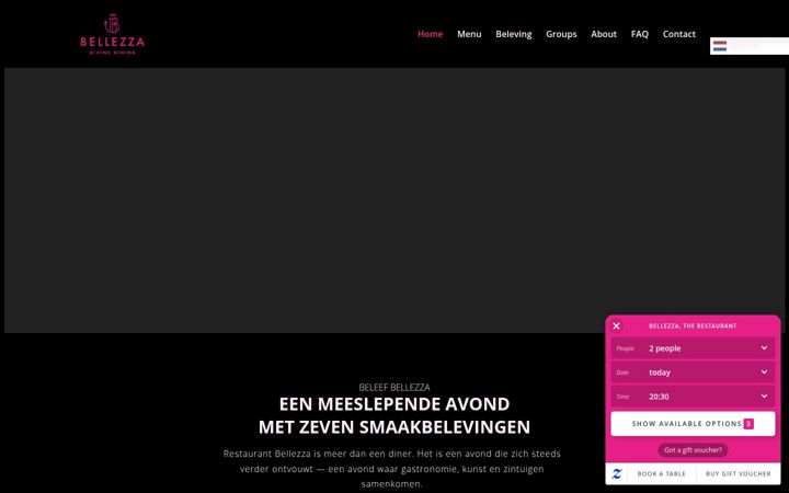 Screenshot ta' restaurantbellezza.nl