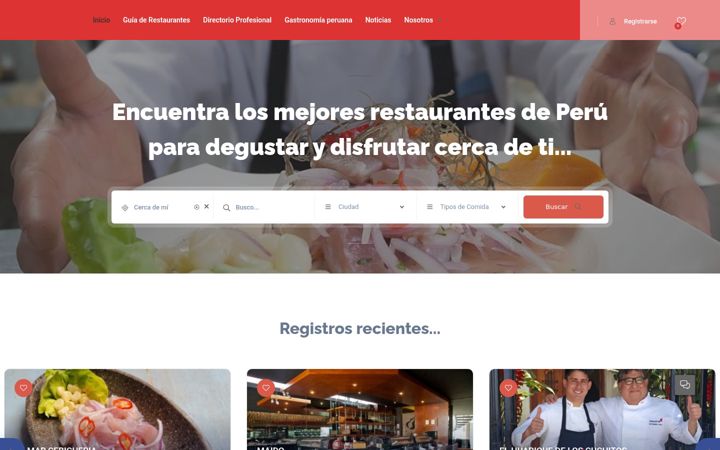 Snímek obrazovky restaurantesdeperu.com