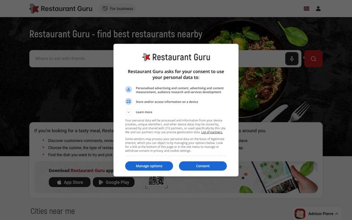 Screenshot di restaurantguru.com