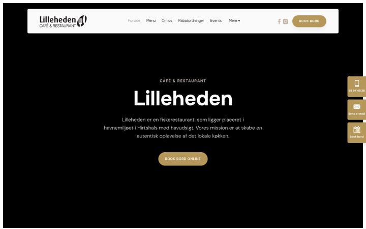 Snímek obrazovky restaurantlilleheden.dk