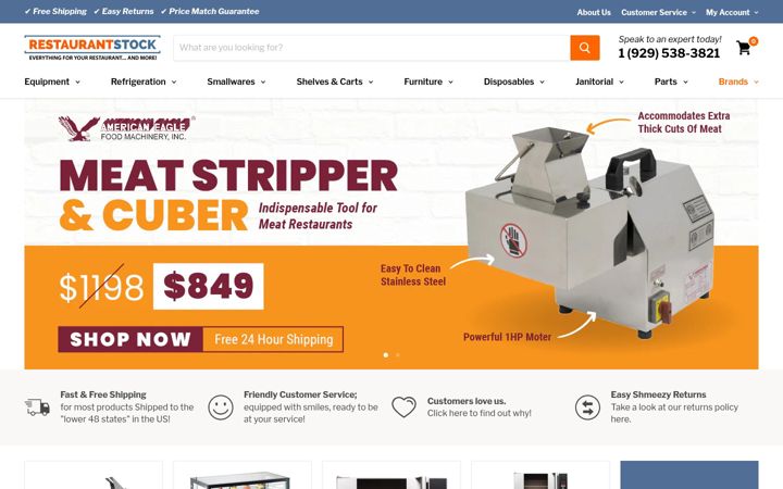 Screenshot of restaurantstock.com