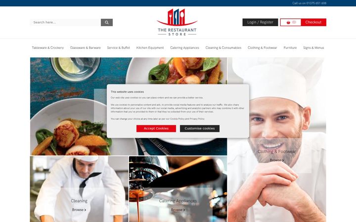Screenshot of restaurantstore.co.uk