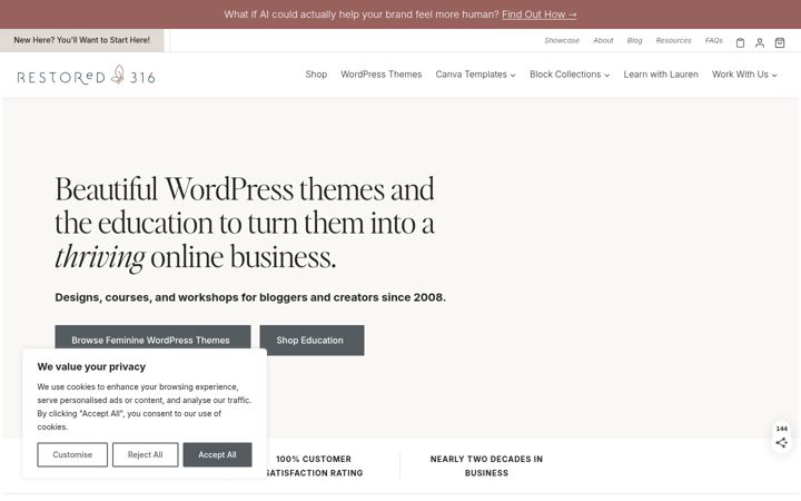 Screenshot of restored316designs.com