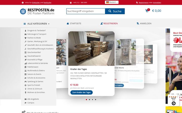 Screenshot of restposten.de