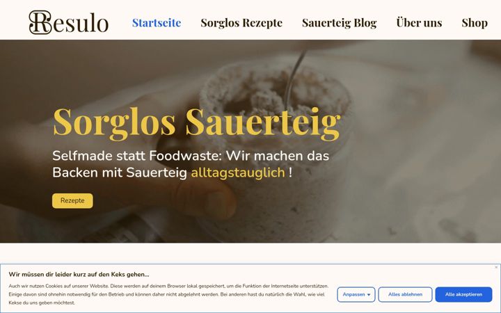Kuvakaappaus sivustosta resulo.de