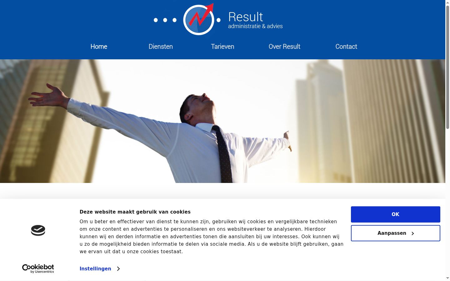 Screenshot des Einwilligungsbanners vor jeglicher Interaktion