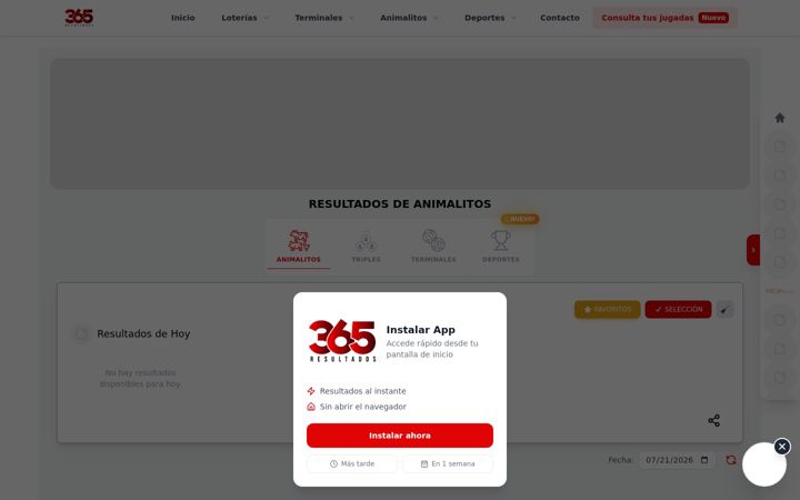 Ekrānuzņēmums no resultados365.com
