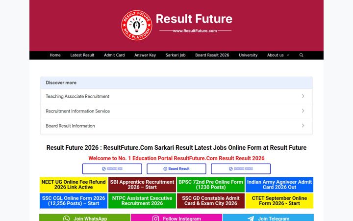 Ekrano kopija resultfuture.com