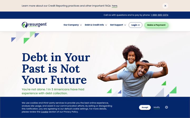Screenshot of resurgent.com