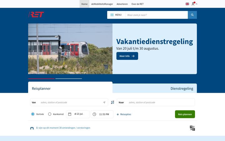 Skærmbillede af ret.nl