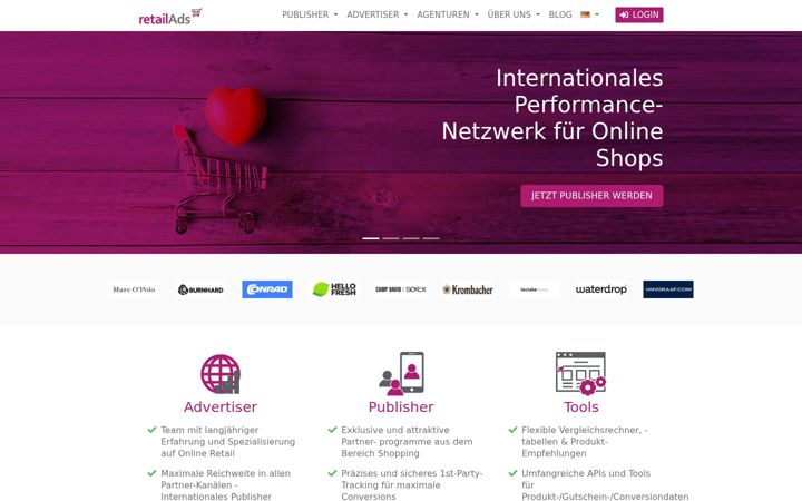 Screenshot of retailads.net
