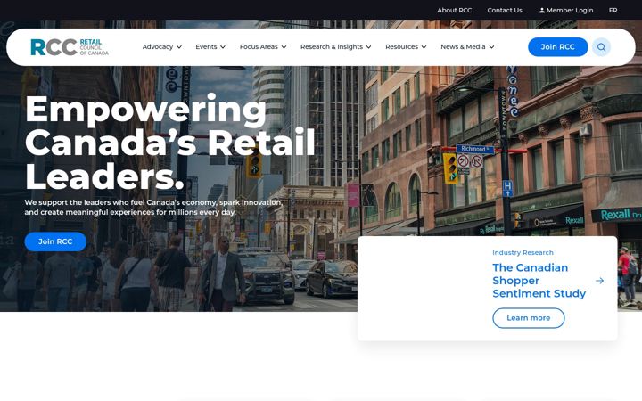 Screenshot stránky retailcouncil.org