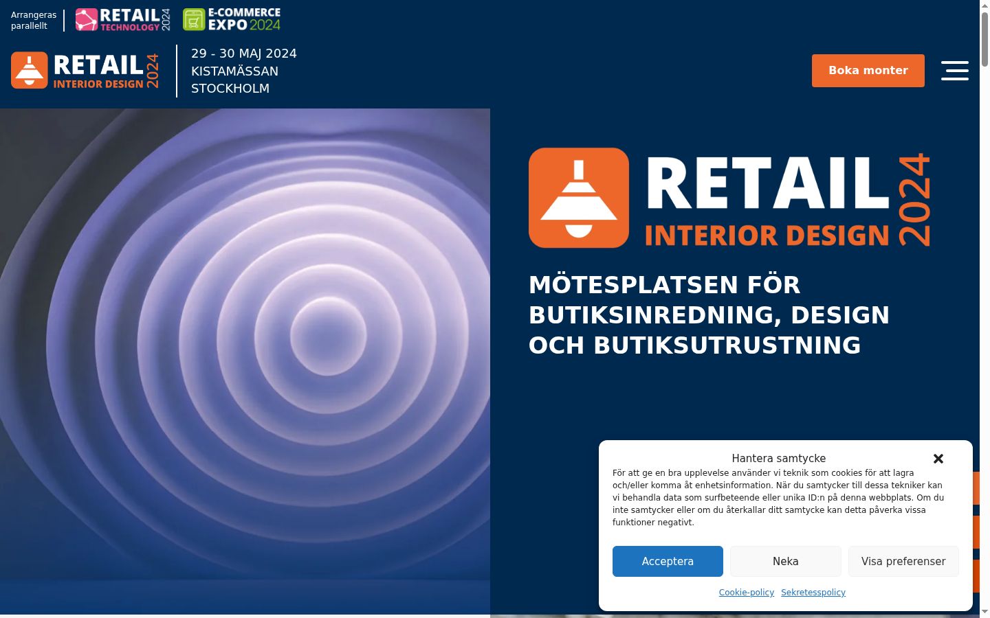 Screenshot des Einwilligungsbanners vor jeglicher Interaktion