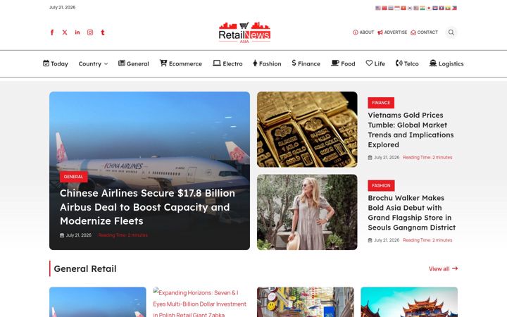 Screenshot of retailnews.asia