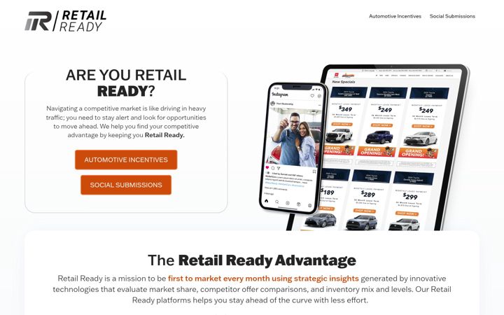 Screenshot of retailready.ai