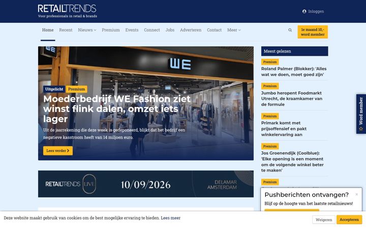 Skjámynd af retailtrends.nl