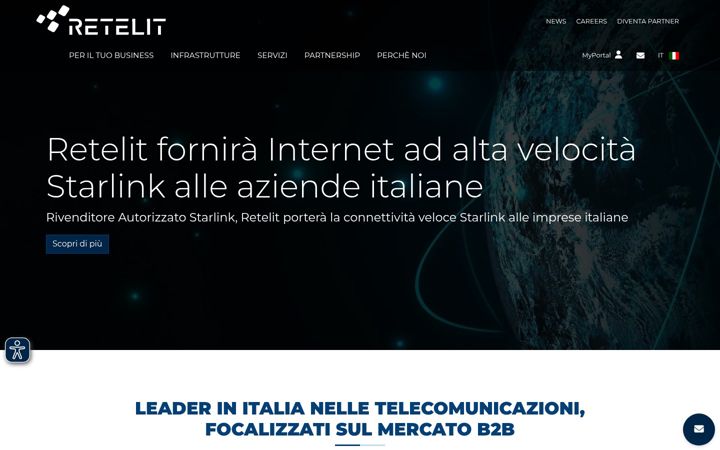 Screenshot of retelit.it