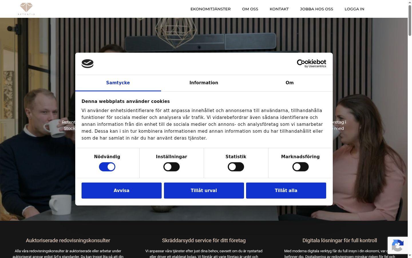 Screenshot tal-banner tal-kunsens muri qabel kwalunkwe interazzjoni