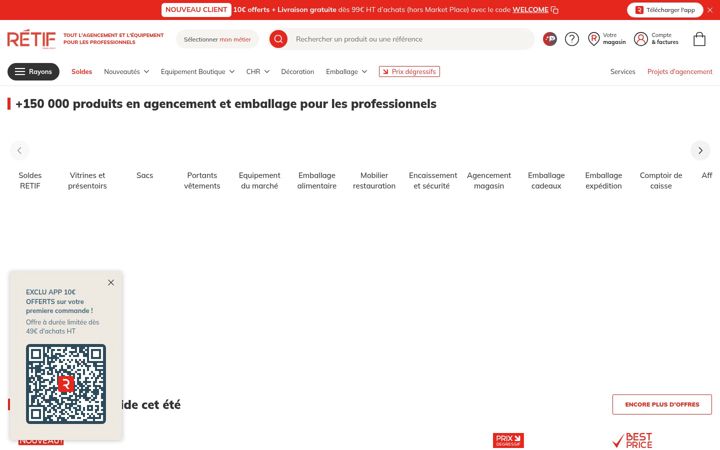 Screenshot of retif.eu