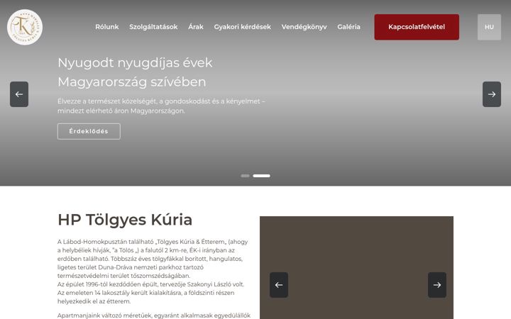 Screenshot of retirementcommunity-hungary.com
