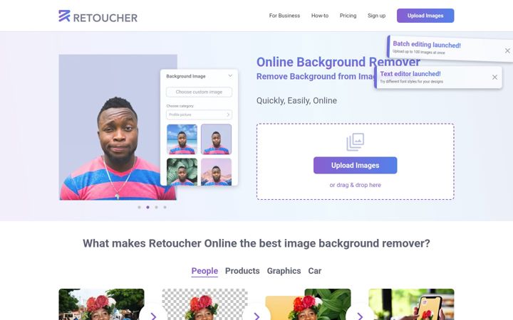 Skjámynd af retoucher.online