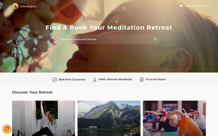 Screenshot of retreat.guru