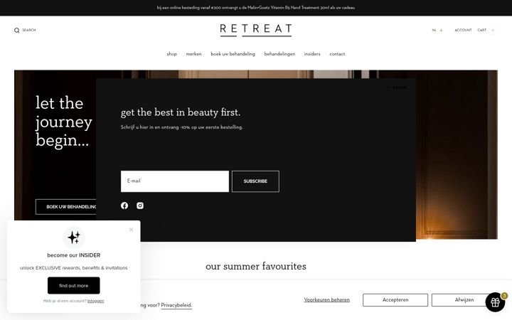 Screenshot of retreat.nl