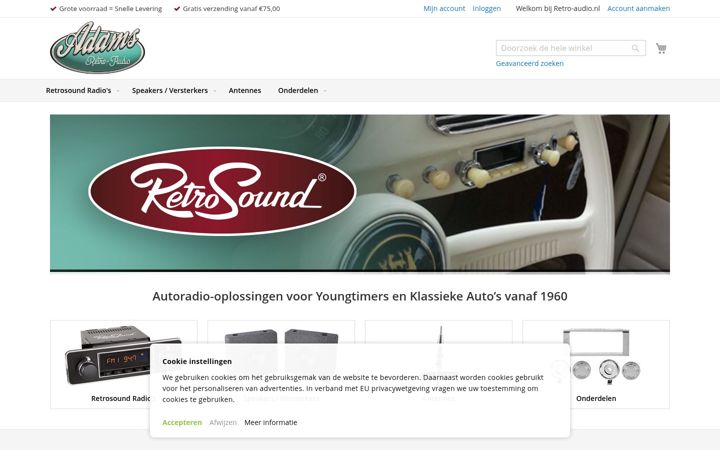 Screenshot of retro-audio.nl