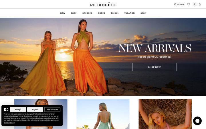 Screenshot of retrofete.com