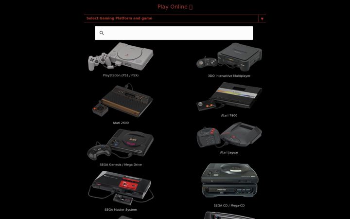 Snímek obrazovky retrogames.onl